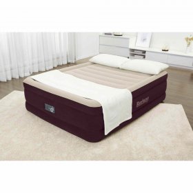 Bestway Maroon 20" Queen Air Mattress with Built-in Pump