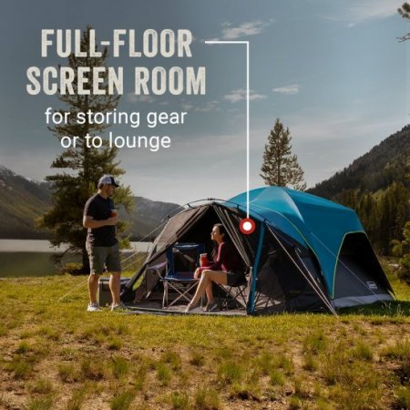 Coleman 6-Person Carlsbad Dark Room Dome Camping Tent with Screen Room