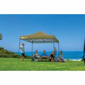 Quik Shade 167549DS SOLO100 10 x 10 ft. Straight Leg Canopy, Olive Cover Gray Frame