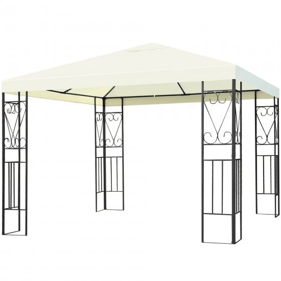 Costway 10\'x10\' Patio Gazebo Canopy Tent Steel Frame Shelter Patio Party Awning