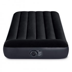 Intex Dura Pillow Rest Classic Blow Up Mattress Air Bed with Built in Pump, Twin