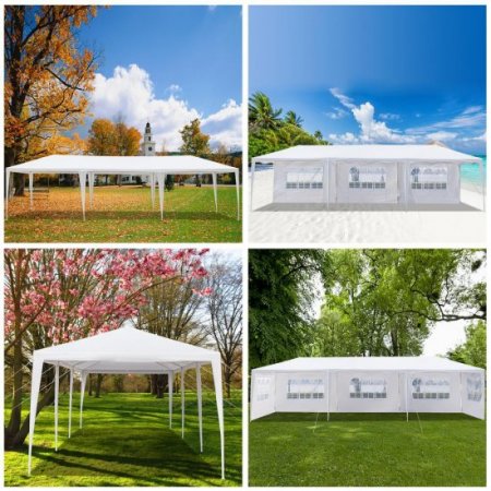 Ktaxon 10'x30' Canopy Wedding Party Tent Outdoor Gazebo White 5 Sidewalls