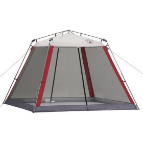 Coleman 10'x10' Slant Leg Instant Canopy Screen House, Red
