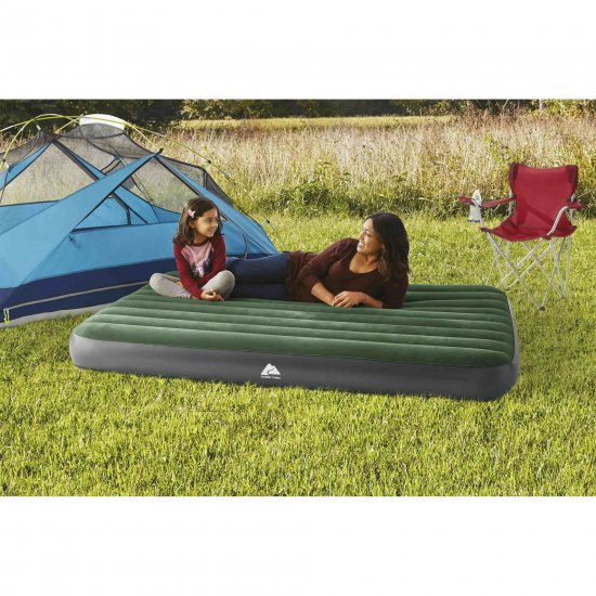 Ozark Trail Tritech Air Mattress Queen 10\" with Battery Pump Included and Antimicrobial Coating