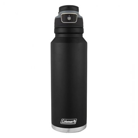 Coleman Autoseal FreeFlow Stainless Steel Insulated Water Bottle, 40 oz, Black