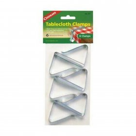 5PK Coghlan's Silver Steel Clamp Tablecloth Clamps 6/pk