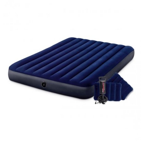 Intex Double Inflatable Mattress + 2 Pillows + Pump / Camping Set