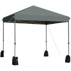 8a x8' Outdoor Pop up Canopy Tent w/Roller Bag-Gray