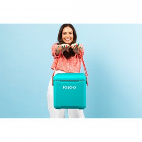 Igloo 11 quart Tag-A-Long, Hard Sided Cooler, Teal and Red