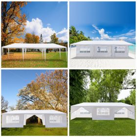 Ktaxon 10'x30' Outdoor Gazebo Canopy Wedding Party Tent, Sun Shelter with 8 Removable Sidewalls