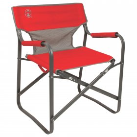 Coleman Outpost Breeze Folding Adult Deck Chair, Red