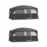 Coleman Prairie Breeze 9 Person Camping Tent w/Fan & Light | 14 x 10' (2 Pack)