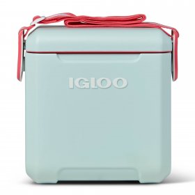 Igloo 11 Qt Tag-a-Long Hard Sided Cooler, Blue Aqua and Red