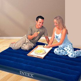 Intex Downy Folding Air Mattress, with Built-in Pump, Full