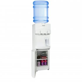 Igloo IGLWCRFTL353CRHWH Cold & Hot Top Loading Water Dispenser with Refrigerator
