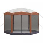 Coleman 12 x 10 Back Home Instant Setup Canopy Sun Shelter Screen House, 1 Room, Brown