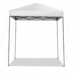 6.6 x 6.6 Feet Outdoor Pop-up Canopy Tent with UPF 50+ Sun Protection-White