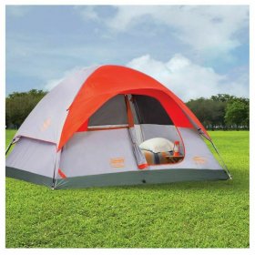 Coleman Flatwoods II 6-Person Dome Tent - Gray/Red