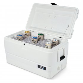 Igloo 72 qt. Hard Sided Ice Chest Cooler, White