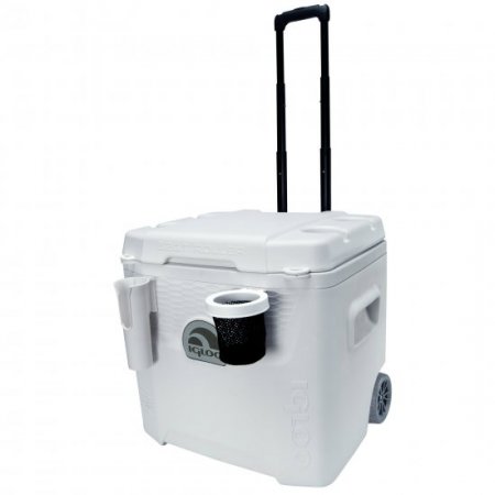 Igloo 52 Qt 5-Day Marine Ice Chest Cooler with Wheels, White