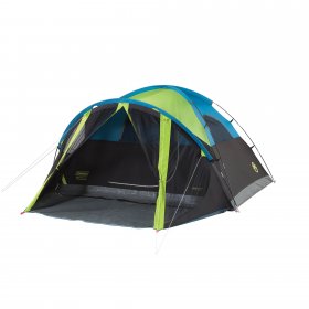 Coleman? 4-Person Carlsbad? Dark Room? Dome Camping Tent with Screen Room, 2 Rooms, Green