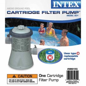 Intex 330 GPH Easy Set Swimming Pool Cartridge Filter Pump w/ GFCI (2 Pack)