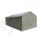 Ozark Trail 10-Person 20x10 Outdoor Wall Tent with Stove Jack, 1 Room, Beige