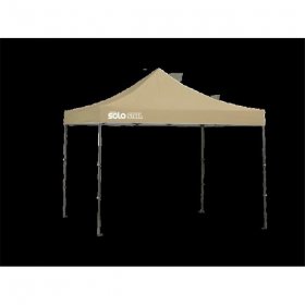 Quik Shade 167543DS SOLO100 10 x 10 ft. Straight Leg Canopy, Khaki Cover Gray Frame