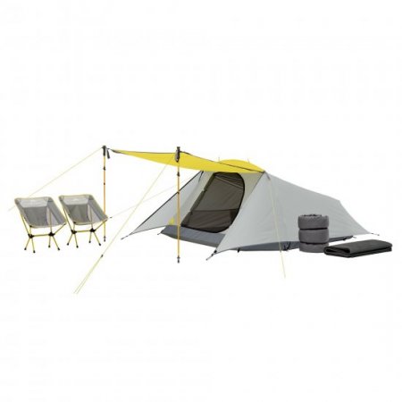 Ozark Trail 3-Person 16pc Camping Combo, Dome Tent with Rainfly, Trekking poles, Sleeping Bag, Sleeping Pad and Low-Back Chairs