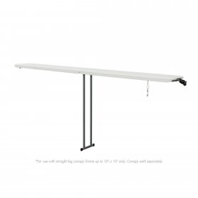 Ozark Trail 8 Foot Extendable Tailgate Table, White, 92.5 in x12 in x 39 in (H) Canopy Not Included