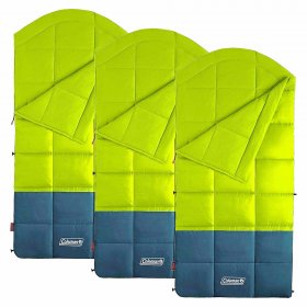 Coleman Kompact Thermolock 40 Degree Big Tall Contour Sleeping Bag (3 Pack)