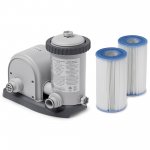 Intex 1500 GPH Easy Set Pool Filter Pump & Type A or C Cartridge (2 Pack)
