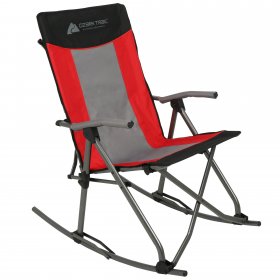 Ozark Trail Camping Rocking Chair, Red