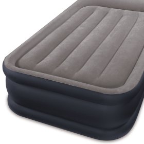 Intex Standard Deluxe Pillow Rest Raised Airbed w/ Built in Pump, Twin (2 Pack)