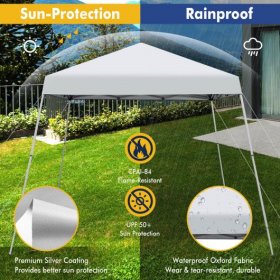 10 x 10 Feet Outdoor Instant Pop-up Canopy with Carrying Bag-White