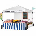 Costway 10'x10'Commercial Pop-up Canopy Tent Sidewall Folding Market Patio White