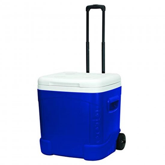 Igloo Ice Cube 60 Quart Roller Cooler , Ocean Blue