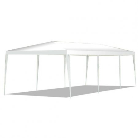 10 x 30 Feet Waterproof Gazebo Canopy Tent with Connection Stakes and Wind Ropes