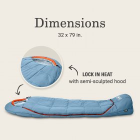 Coleman Big Bay Sleeping Bag 0 Degree Mummy Fog MNA-1136206