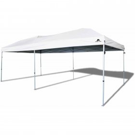 Ozark Trail 20' x 10' Straight Leg (200 Sq. ft Coverage), White, Outdoor Easy Pop up Canopy