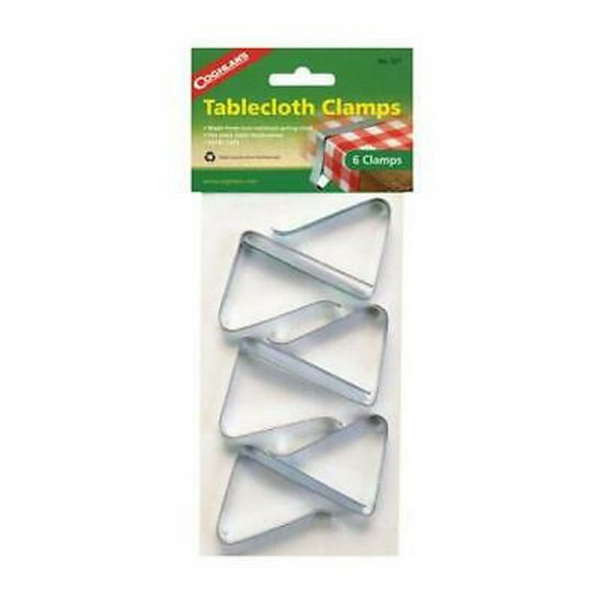 5PK Coghlan\'s Silver Steel Clamp Tablecloth Clamps 6/pk